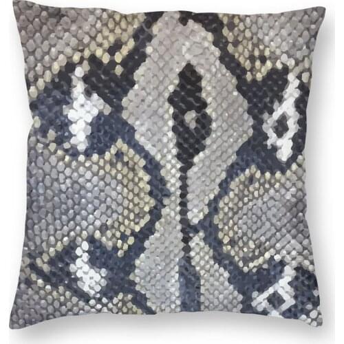 Python Snake Skin Texture Pillow Cover Decoration Cushion Cover Throw Pillow for Living Room Double-sided Printing Creative