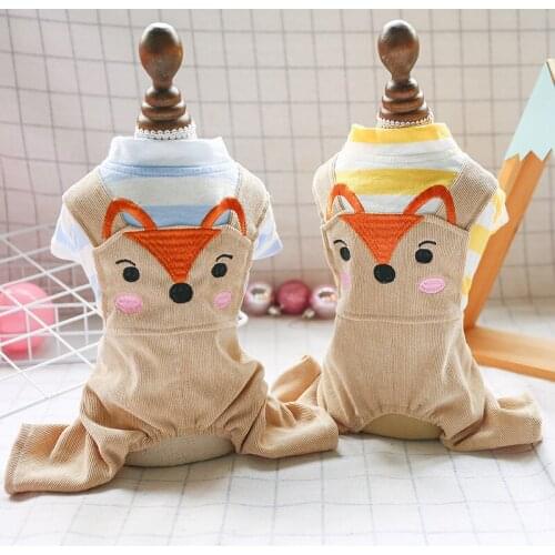 Spring Summer Dog Clothing Jumpsuit Puppy Coat Pants Small Dog Clothes Overalls Yorkies Poodle Pomeranian Schnauzer Pet Outfit