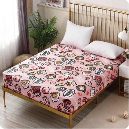 Fitted Sheet Mattress cover Cute Pig Dog Cat Animals,Bed Sheet With Elastic Twin/Full/Queen/King,100/120/150/180x200,Drop Ship