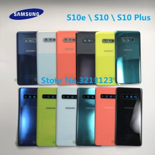 Back Glass Replacement For Samsung Galaxy S10 G973F S10+ G975F S10E G970 Battery Cover Rear Door Housing Case+waterproof sticke
