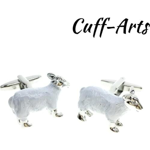 Cuffarts Novelty Animal Cufflinks For Mens Lamb Cufflinks High Quality Gift For Men Bouton De Manchette Tie Clip C10134