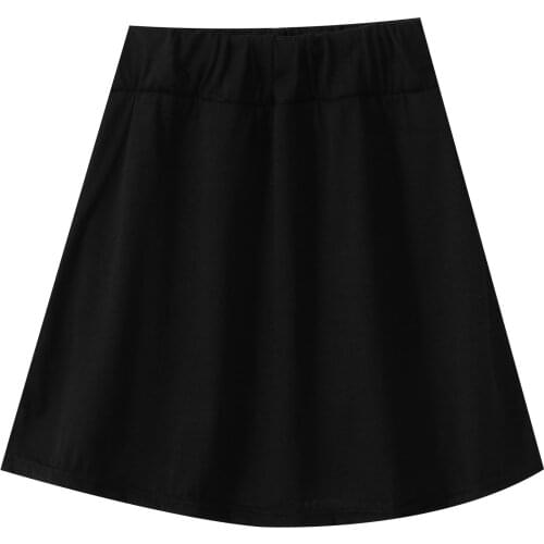 Women Solid Color A-Line Underskirt Half Slips Bottoming Skirts Side Split Fake Hem Folding Sweater Petticoat Femme Underwear