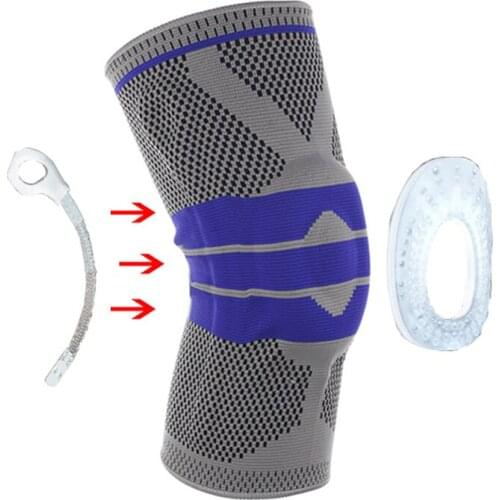 1 Piece Silicone Knee Pads Strap Knee Braces for Arthritis Knee Pads for Joints Support Meniscus Compression Protection Sport