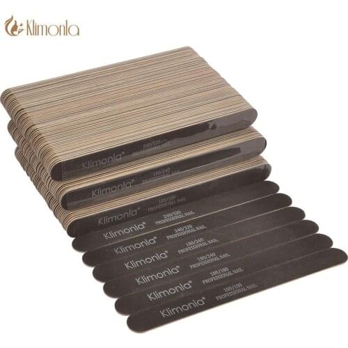 200 pcs Strong Thick Wood Nail Files 180/240 100/180 240/320 Lima Buffer Manicure Wood Sanding Nails Files Professional Tools