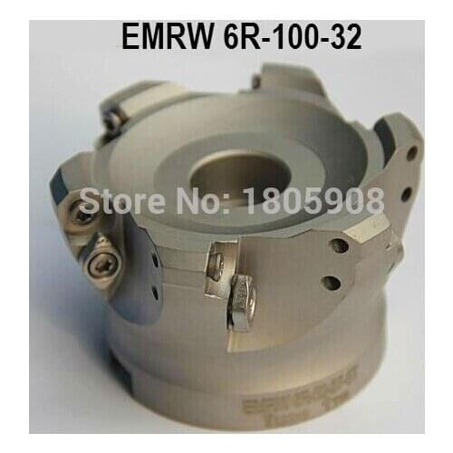 Free Shopping EMRW 6R-100-32-6T Face End Milling Cutter Indexable Flat Roughing Cutting ,CNC Milling Cutter