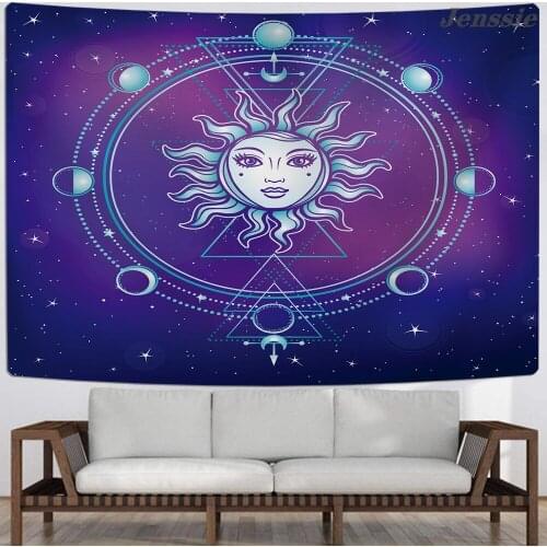 Bohemian Tapestry Decor Sun God 3D Printing Wall Hanging Tapestry 12 Constellation Printing Tapestry For Living Room Bedroom