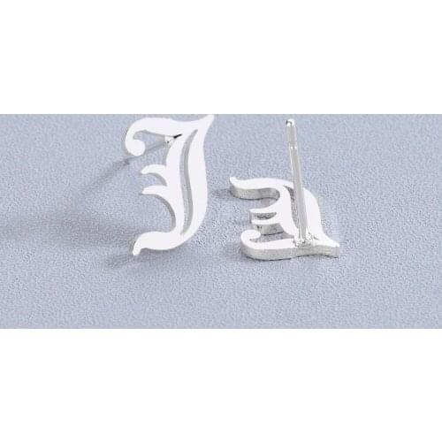 Chandler 2020 New Fashion Style Arrival Luxury Exaggerated Letter J Earrings Old Temperament Alphabet Hotsale Steel Earring Stud
