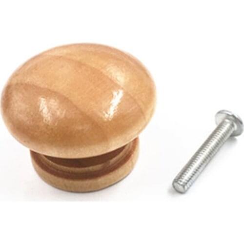 35mm High Quality Wood Handles for Drawer,Bedroom Wardrobe Bedside Cabinet Pull Furniture Door Smooth Knob Discount Trade Price