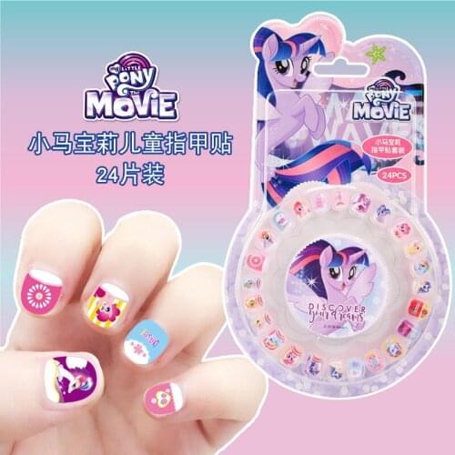 My Little Pony Childrens sticker toys personality cartoon waterproof nail sticker Frozen princess Sophia nail stickers