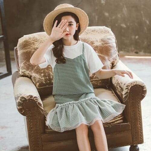 Childrens Dress Girls Summer 2021 New Fashion T-shirt Kids Dresses for Girls Girls Clothes