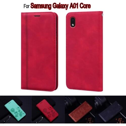 For Samsung A01 Core Case SM-A013G Flip Leather Book Funda Cover For Samsung Galaxy A01 A 01 Core Case Phone Protective Shell