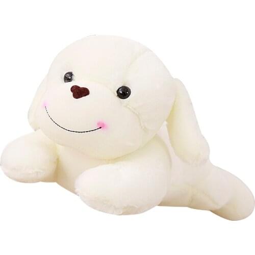 Dorimytrader Big Pop Anime Lying Dog Plush Toy Cuddly Soft Stuffed White Dog Animals Pillow Doll Gift for Baby 39inch 100cm
