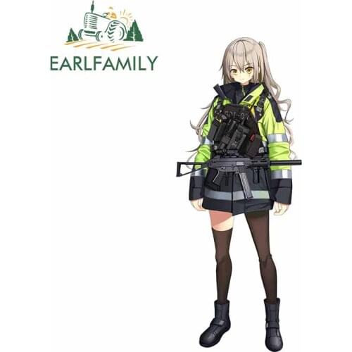 EARLFAMILY 13cm x 5.4cm for Anime Girl Waterproof Funny Car Stickers Occlusion Scratch VAN Decoration Motorcycle Decals