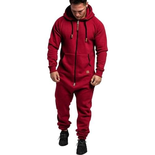 Jumpsuit Men Quality Pajamas Onesie Adults Winter Homebre Splicing Casual Hoodie Print Zipper Print Sleepwear Hooded Jumpsuits