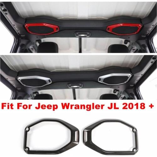 Roof Stereo Speaker Audio Sound Loudspeaker Decoration Cover Trim For Jeep Wrangler JL 2018 2019 2020 ABS Accessories Interior