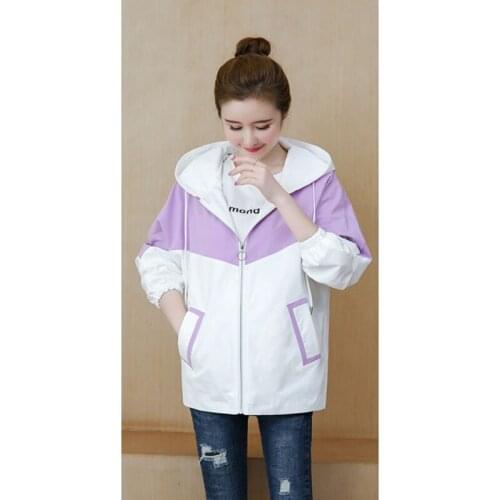Jacket womens long section Korean version of loose womens 2019 spring and autumn new fashion wild windbreaker women 397
