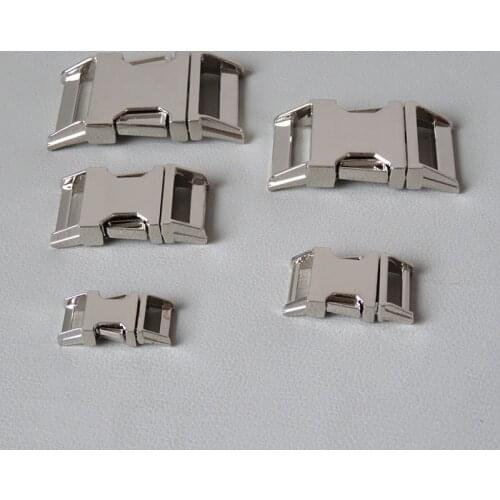 10Pcs/Lot Metal Release Buckle For Dog Collar Hardware 10mm 15mm 20mm 25mm 30mm Webbing Strap Clasp Blet Loop Paracord Accessory