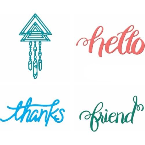 Bohemian Chime & Sentiment Metal Cutting Dies Stencil For Scrapbooking Album Photo Paper Cards Making Crafts New 2019 Dies Decor