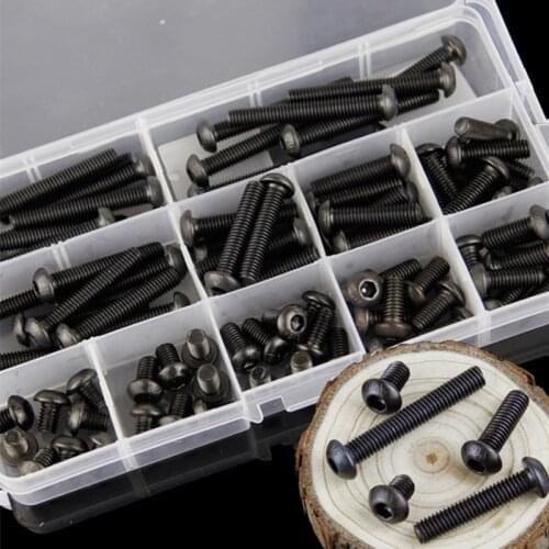 M3 M4 M5 M5 10.9 Grace Black Button Head Hex Socket Cap Screws Bolts Sets