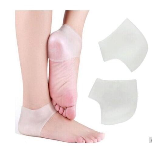 Whole Sale 300Pairs/lot Silicone Gel Heel Protector Plantar Fasciitis Pain Relief Cushion Unisex W/WO holes