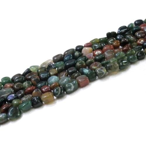 Wholesale Natural India Agat Stone Irregular Gravel Shape 8-10 mm Beads For Jewelry Making DIY Bracelet Necklace 15'' 40 PCS