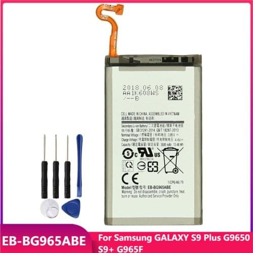 Original Phone Battery EB-BG965ABE For Samsung GALAXY S9 Plus G9650 S9+ G965F Replacement Rechargable Batteries 3500mAh