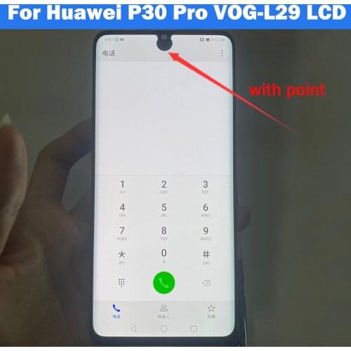6.47" Original Dead pixel Single sale Defect For Huawei P30 Pro LCD VOG-L29 L09 AL00 LCD Display Touch Screen Assembly No Frame