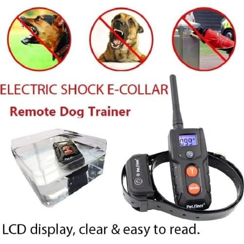 Petrainer PET916 300M Remote Electric Shock Vibration Rechargeable Waterproof Pet Dog Training Collar With LCD Display