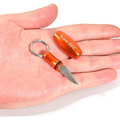 Portable Cutting Tool Keychain Stainless Steel Multi-function EDC Mini Tool Key Ring Pendant Tiny Capsule Knife