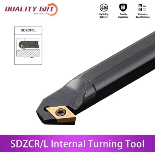 Q.Grt S10K-SDZCR07 S12M-SDZCR07 S16Q-SDZCR07 Internal Turning Tool Holder Carbide Inserts DCMT SDZCR/L CNC Lathe Cutting Tools