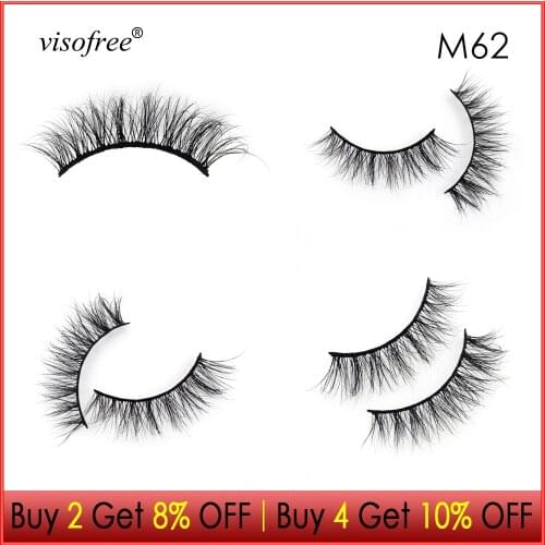 Visofree Eyelashes 3D Mink Lashes Volume lashes Crisscross Mink Eyelashes Extension lashes Natural Long False Eyelashes Makeup