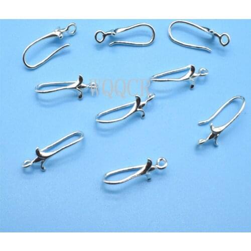 Flower Type Wholesale 10PCS Lot 925 Sterling Silver Earring DIY Jewelry Making Accessories Hook Earrings Charm Component