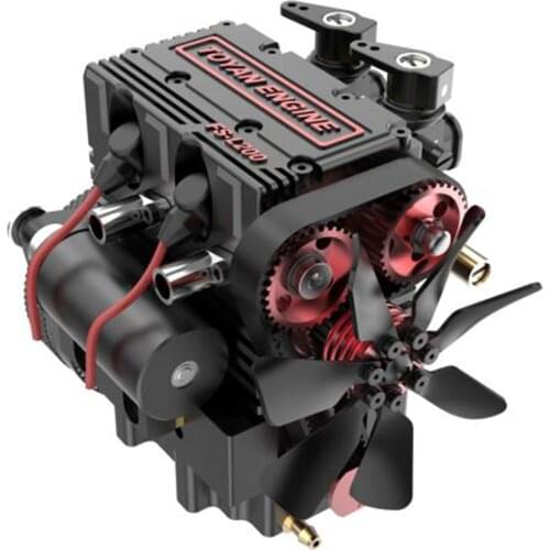 TOYAN FS-L200 All-metal mini engine Two-Cylinder Four-Stroke Methanol RC Engine for RC Boat Airplane RC Model model technology