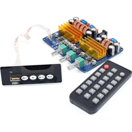 TPA3116 2.1 100W+2*50W Bluetooth TF Card USB Disk FM AUX Power Amplifier Board
