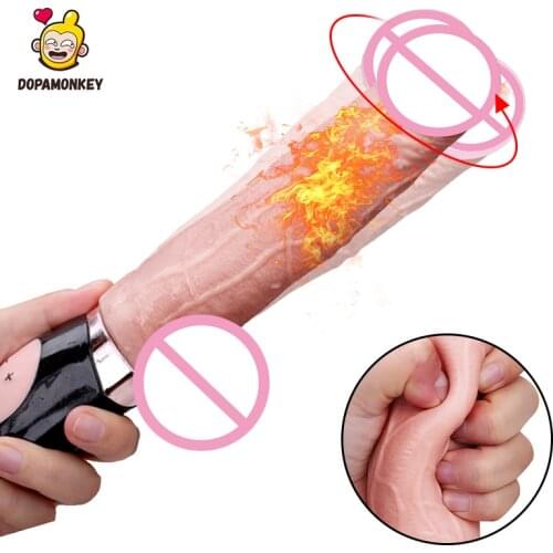 Vibrator Dildo heating penis for Woman G spot Clitoris Vaginal Massage Swing Realistic Soft dildo for Female masturbation sextoy