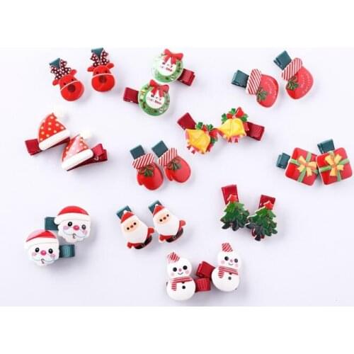 300pcs/lot DIY Simple Multi Acrylic Christmas Hair Clips Mix Styles Bang Hairpins Hair Care & Styling Accessories Tools HA1713