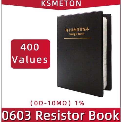 0603 400Values 1% SMD Resistor Sample Book RC0402 FR-07 0R~10M 400Values 50pcs 20000pcs Resistors Kit