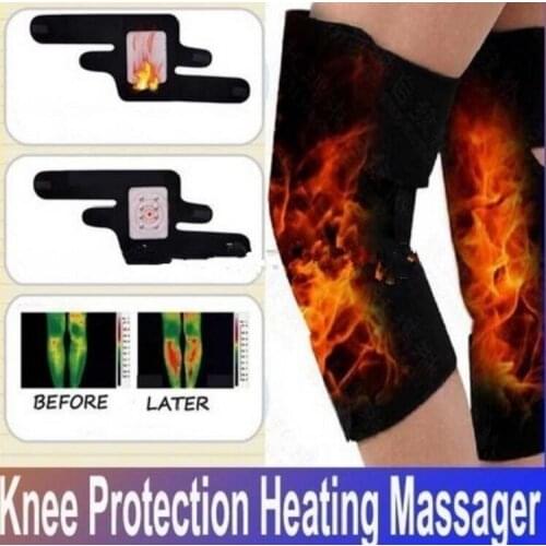 2pcs Tourmaline Self Heating Kneepad Magnetic Therapy Knee Support Tourmaline Heating Belt Knee Massager tool