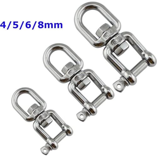 4mm 5mm 6mm 8mm Stainless Eye and Jaw Swivel Marine SS304 Jaw-Eye Type Swivel Anchor Chain Connector for boating accesorios
