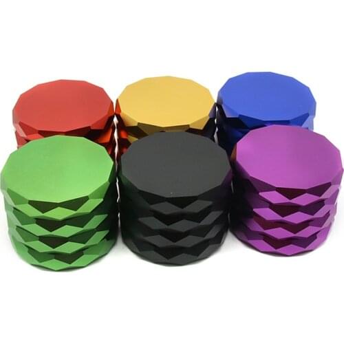 4 Layers Diamond shape Tobacco Herb Grinder 63MM Metal Smoke Crusher Grinder Tobacco Grass Miller Smoking pipe Accessories