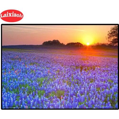 5D square diy Diamond Painting Lavender field,sunset Landscape 3d Cross Stitch kit Diamond embroidery Diy mosaic crystal beads
