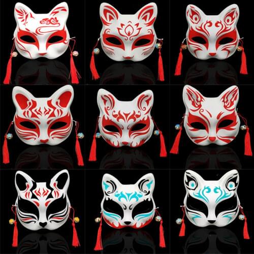 Anime Demon Slayer Fox Masks Japanese Mask Cat Mask Masquerade Festival Ball Kabuki Kitsune Masks Party Cosplay Props аниме