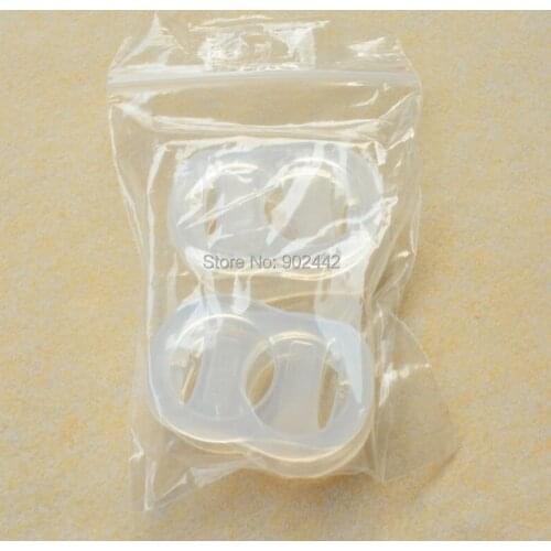 Free Shipping 10 PCS/Bag, 50 Bags/Lot Food Grade Clear Silicone Nipple Holders, Dummy Teether Pacifier Rings