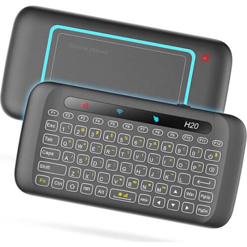 H20 Mini Colorful Backlight Air Mouse with Touch Pad Panel Mini Wireless Keyboard