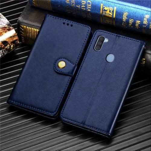 For Samsung Galaxy A11 Cover Wallet PU Leather Phone Bag Case Simple Card Holders Shell Free Shipping