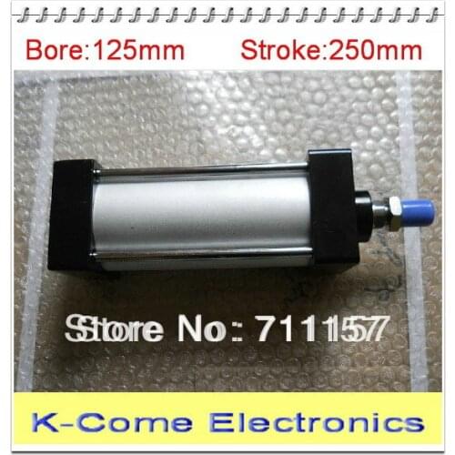 Bore 125mm Stroke 250mm Port 1/2" Air Cylinder Pull Rod Double Action Pneumatic Cylinder Standard SC125-250