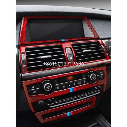 For BMW x5 x6 e70 e71 carbon fiber interior instrument center control sticker interior decoration center control panel sticker