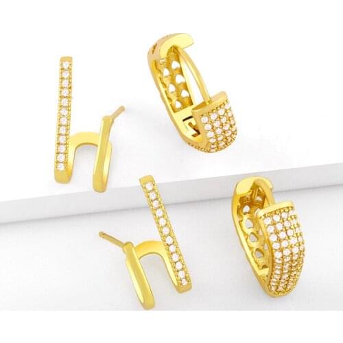 FLOLA Gold Plated Small Round Hoop Earrings For Women CZ Pave Rhinestone Designer Earrings Wholesale Jewelry pendientes ersx05