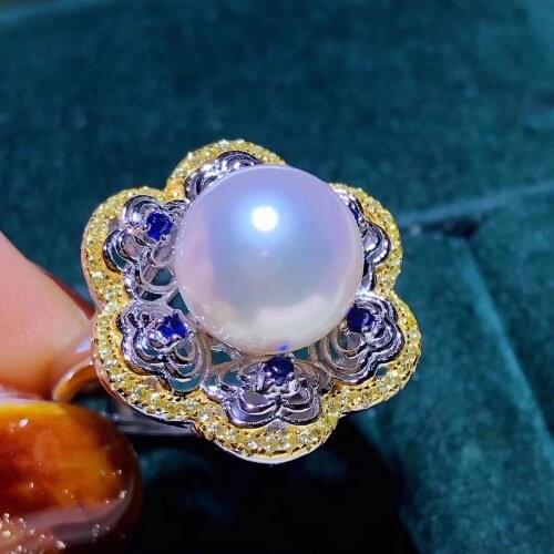 Hot Gorgeous 925 Sterling Silver Finger Ring Settings Adjustable Ring Findings Jewelry Parts Fittings Accessories for Pearls