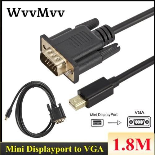MINI Displayport to VGA cable 1.8m DP to VGA adapter converter cable DP male to VGA male for HP Dell Asus lenovo PC laptop